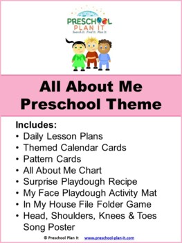Preview of Preschool All About Me Theme Unit