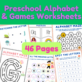 Preschool Alphabet Adventure Pack: Matching, Mazes, Puzzle