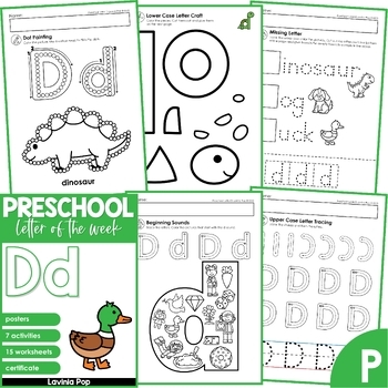Preschool Alphabet Letter of the Week D by Lavinia Pop | TPT