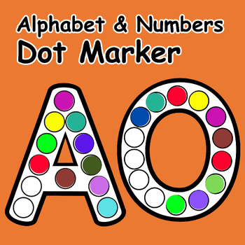 Preview of Preschool Alphabet & Numbers Dot Marker worksheets