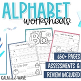 Preschool Alphabet Practice Worksheets with Assessments an