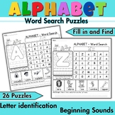 Preschool Alphabet Word Search Puzzles Letter Search Lette