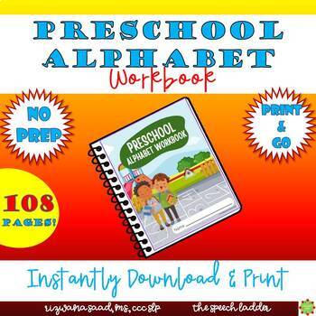 Preschool Alphabet Workbook by The Speech Ladder | TPT