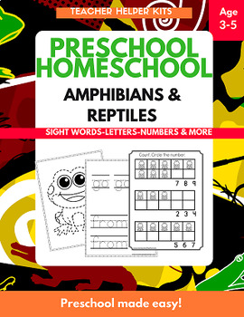 Preview of Preschool Amphibian and Reptile Theme Unit Printables