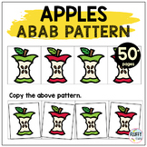 Apple Preschool AB Pattern Worksheets for Fall Morning Work
