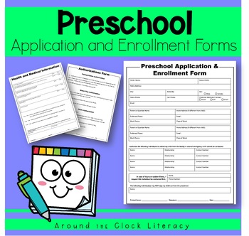 Preview of Preschool Application & Enrollment Forms