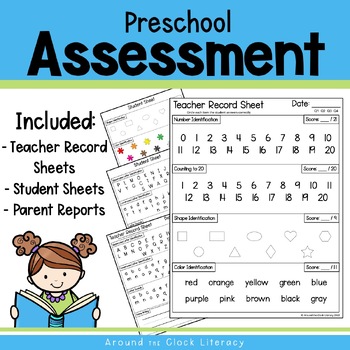 Preschool Assessment by Around the Clock Literacy | TpT