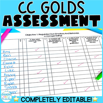 Preview of Preschool Assessment Aligned to Creative Curriculum GOLD PreK Checklist