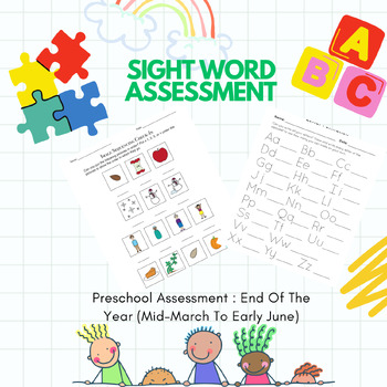 Preview of Preschool Assessment : End Of The Year(Mid-March To Early June)