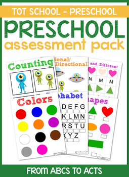 Preview of Preschool Assessment Pack