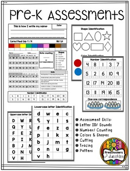Preview of Preschool Assessment Pack