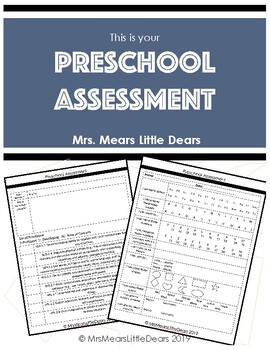 Preview of Preschool Assessment/Report Card (editable)