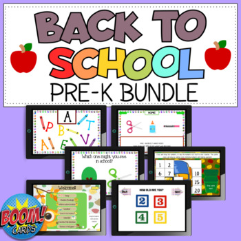 Preview of Preschool Back-to-School Bundle (DIGITAL NO PREP BUNDLE)