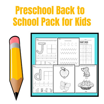 Preview of Preschool Back to School Pack for Kids