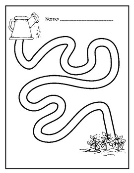 Preschool Basic Mazes SPRING THEME by Puddles of Fun Learning | TpT