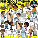 Preschool Bathroom Break Clip Art Set {Educlips Clipart}