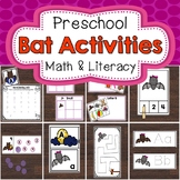 Preschool Bats Math and Literacy Activities