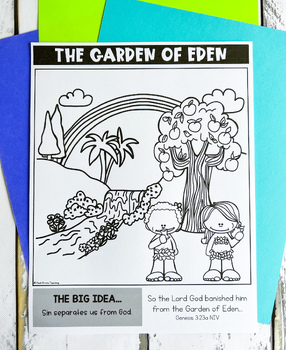 Adam and Eve | Garden of Eden | Preschool Bible Lesson by Poet Prints ...
