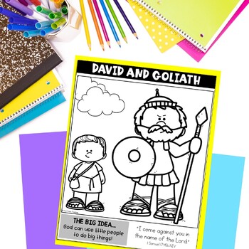 Preschool Bible Lesson | David and Goliath by Poet Prints Teaching