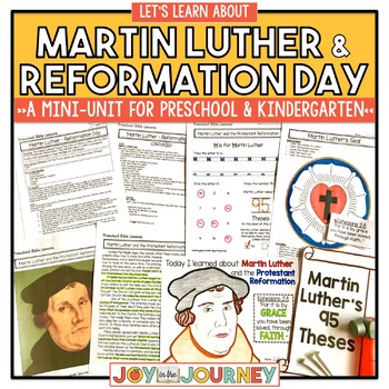 Martin Luther & Reformation Day (Preschool and Kindergarten) | TpT