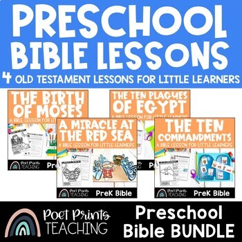 Preschool Bible Lessons | Moses by Poet Prints Teaching | TPT