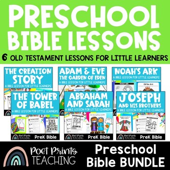 Preschool Bible Lessons | Old Testament by Poet Prints Teaching | TPT