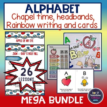 Preview of Preschool Bible Lessons and Alphabet Mega Bundle