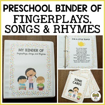 Preview of Preschool Binder of Fingerplays, Songs, & Rhymes