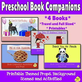 Preview of Preschool Book Companions for Speech Therapy: Celebration and Holiday 4 Books