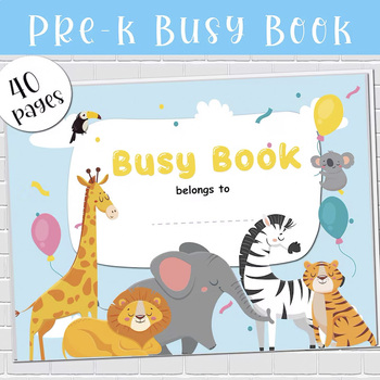 Preview of Preschool  Book. Learning Binder for Toddler. Homeschool Curriculum.