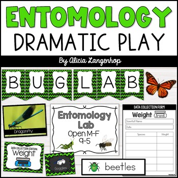 Preview of Preschool Bug Theme Entomology Lab Dramatic Play Center