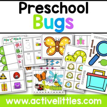 Preview of Preschool Bugs Printable Activities