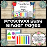 Preschool Busy Binder Pages