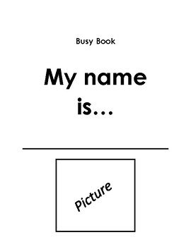Preview of Preschool Busy Book