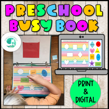 Preview of Preschool Busy Book Activities | DIGITAL and PRINTABLE