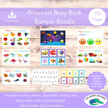 Preschool Busy Book Bundle - Nursery Learning Resources - Toddler ...