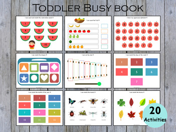 Toddler Busy Book, Preschool Activities, Learning Folder, Early ...