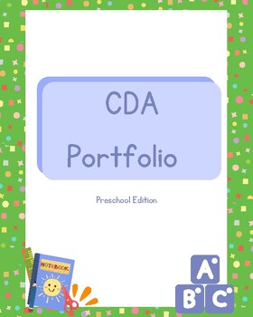 Preview of Preschool CDA Portfolio Guide