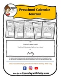 Preschool Calendar Journal Pages