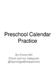 Preschool Calendar Practice