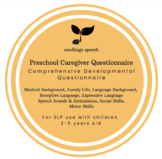 Preschool Caregiver Questionnaire (SLP Interview Form)