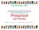 Preschool Certificate Children Design