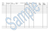 Preschool / Child Care Center Form Tracking Chart Sheet