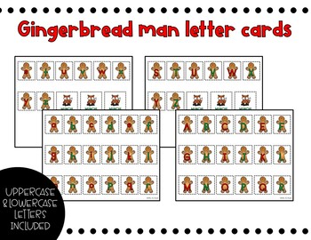 Gingerbread Man Spin & Stamp Letters Activity for Preschoolers