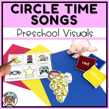 Preview of Preschool Circle Time Song Visuals and Back-to-School Special Education Activity
