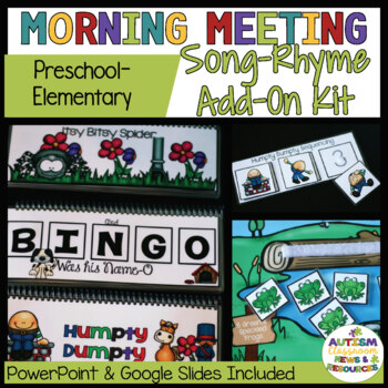 Preview of Preschool Circle Time - Special Ed. Elementary Morning Meeting - Songs & Rhymes