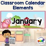 Preschool Classroom Calendar Set with Pigs