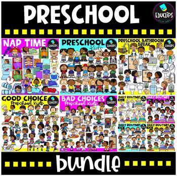 Preview of Preschool Clip Art Bundle {Educlips Clipart}