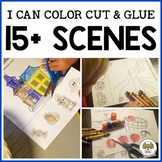 Preschool Color Cut and Paste Worksheets