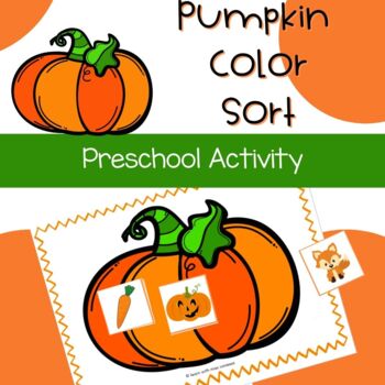 Preschool Color Recognition Center - Pumpkin Halloween Color Sorting